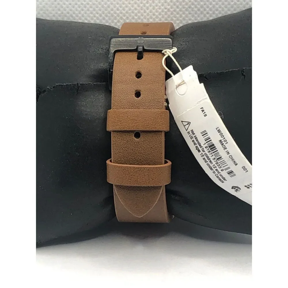 Lucky Brand LW00101 Women's Brown Leather Analog Black Dial Quartz Watch OP261